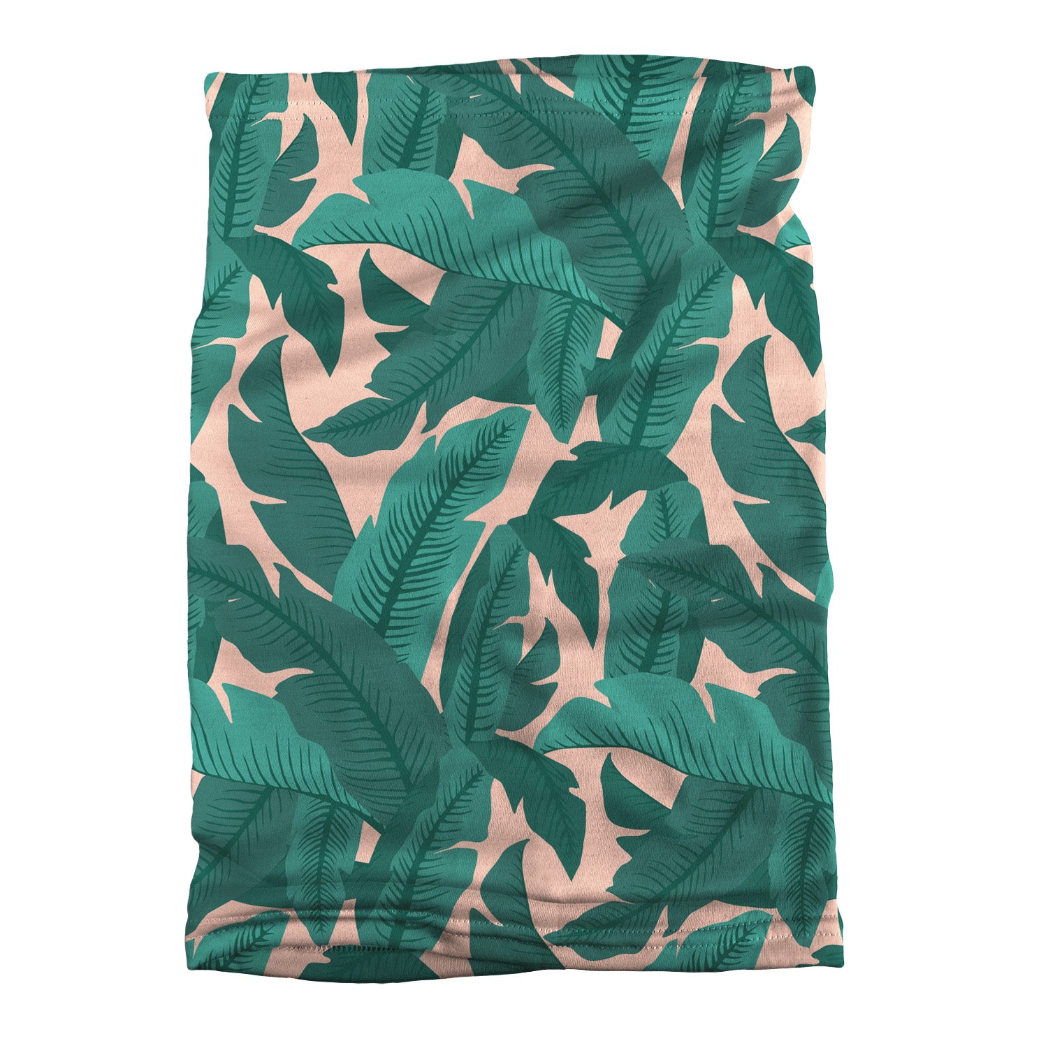 Banana Leaves Neck Gaiter - Flat Table Lay - Knotty Tie Co.