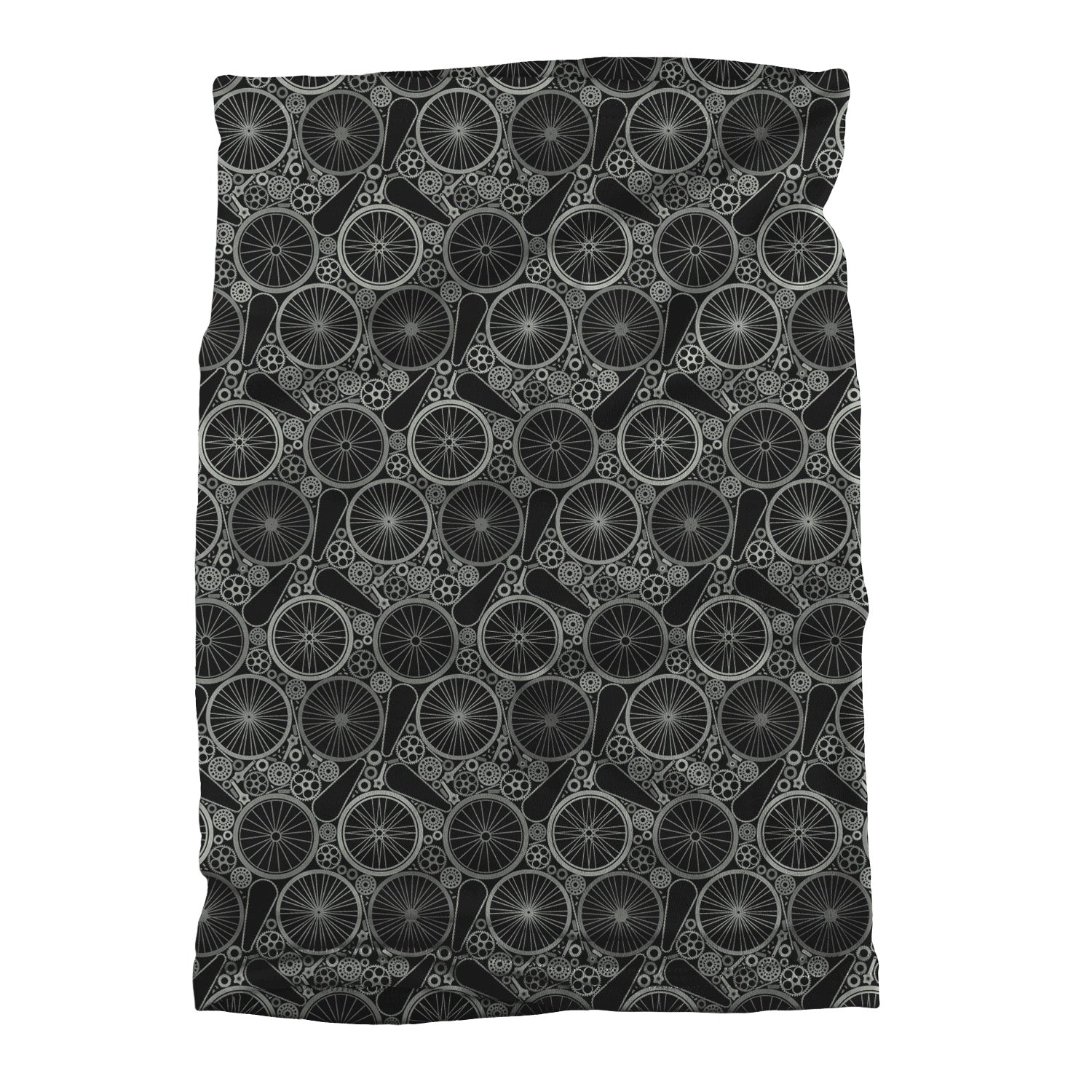 Bike Parts Neck Gaiter - Flat Table Lay - Knotty Tie Co.