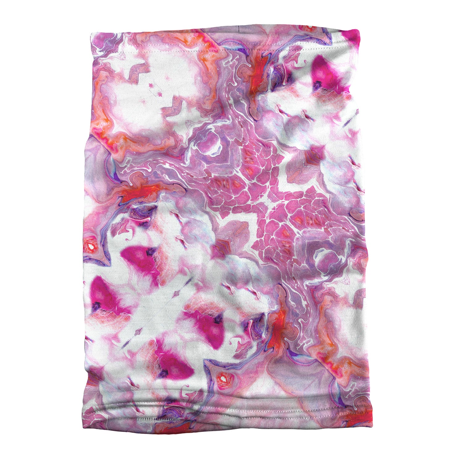Bubblegum Clouds Neck Gaiter - Flat Table Lay - Knotty Tie Co.