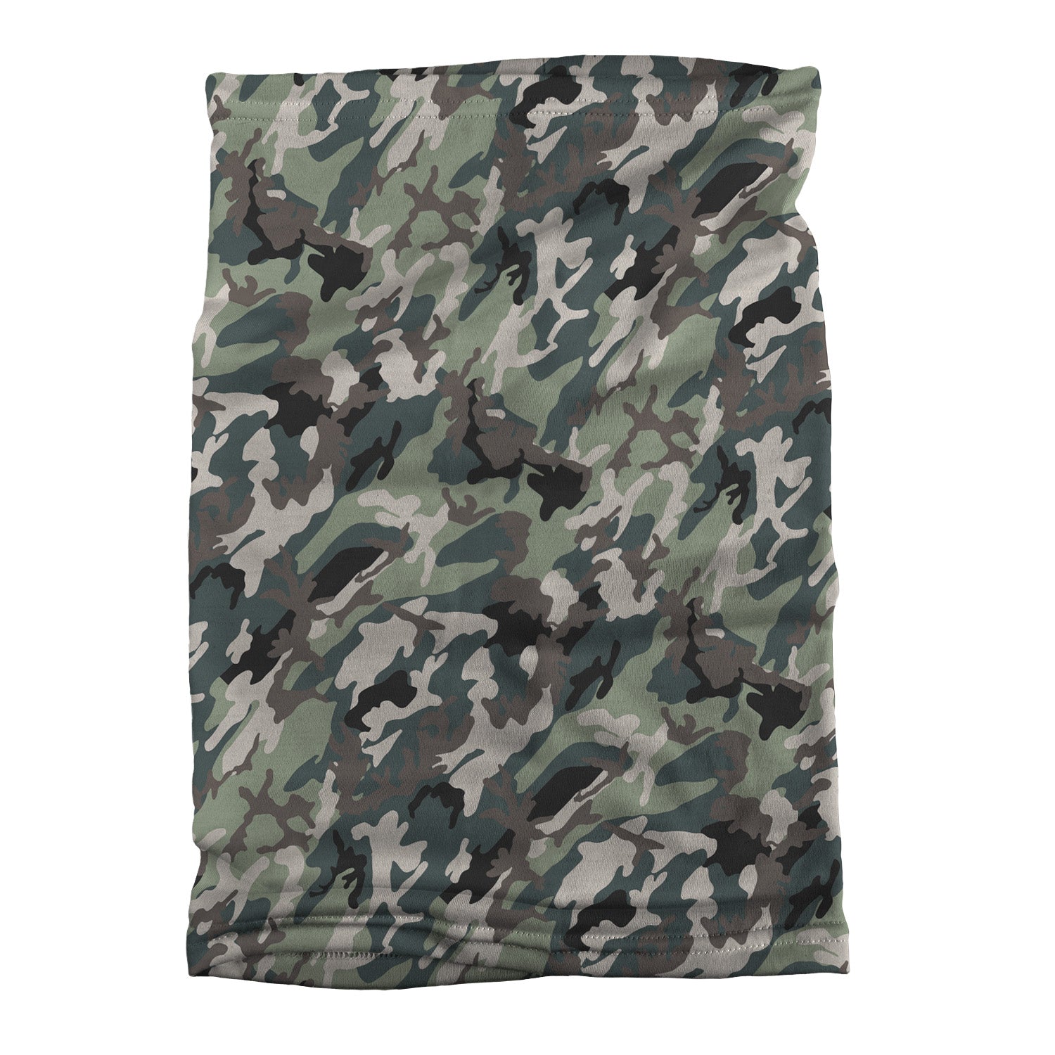 Camo Green Neck Gaiter - Flat Table Lay - Knotty Tie Co.