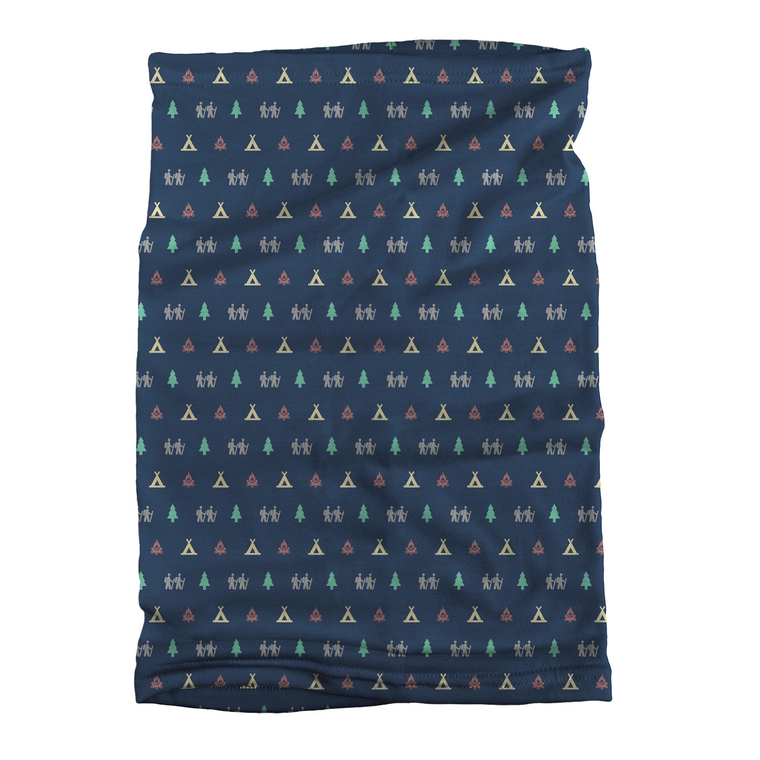 Camping With Friends Neck Gaiter - Flat Table Lay - Knotty Tie Co.