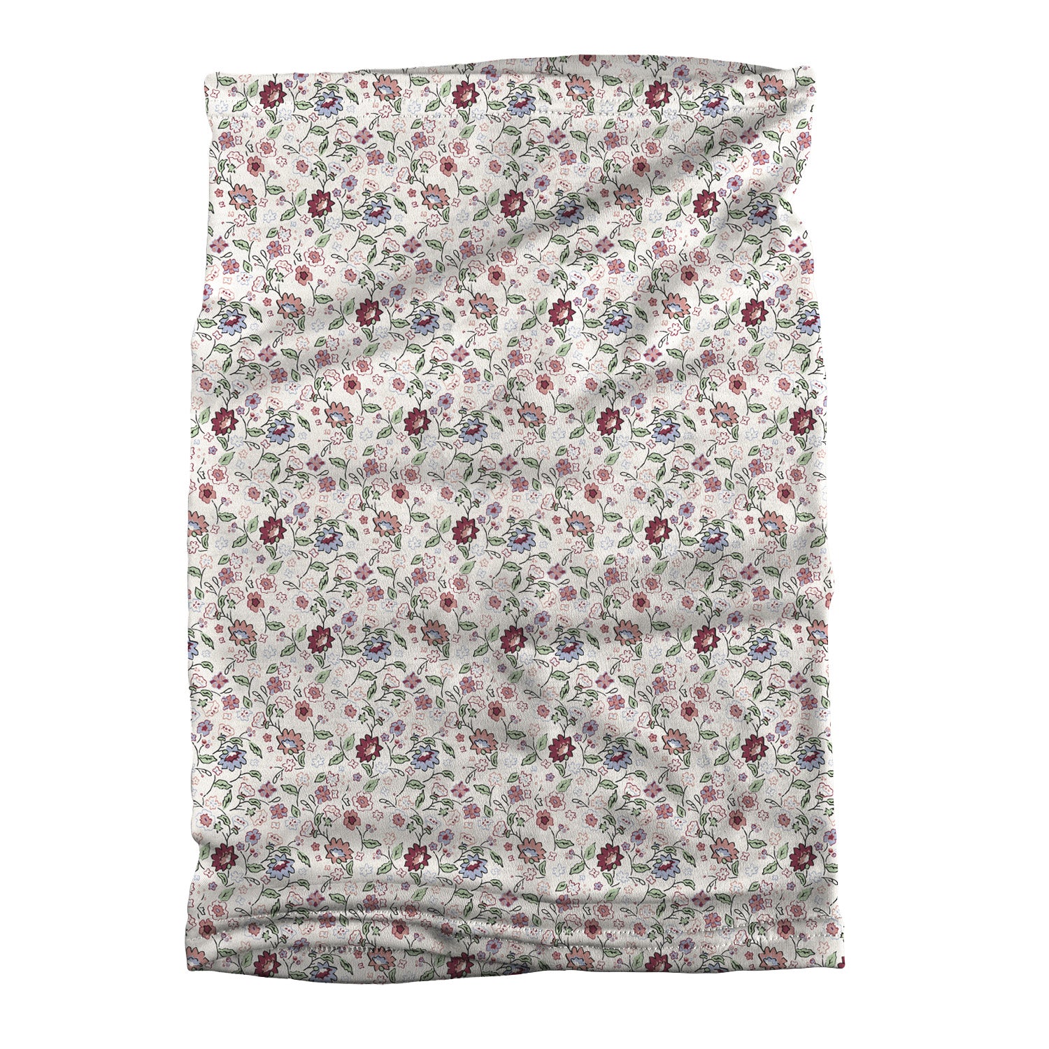 Cecile Floral Neck Gaiter - Flat Table Lay - Knotty Tie Co.