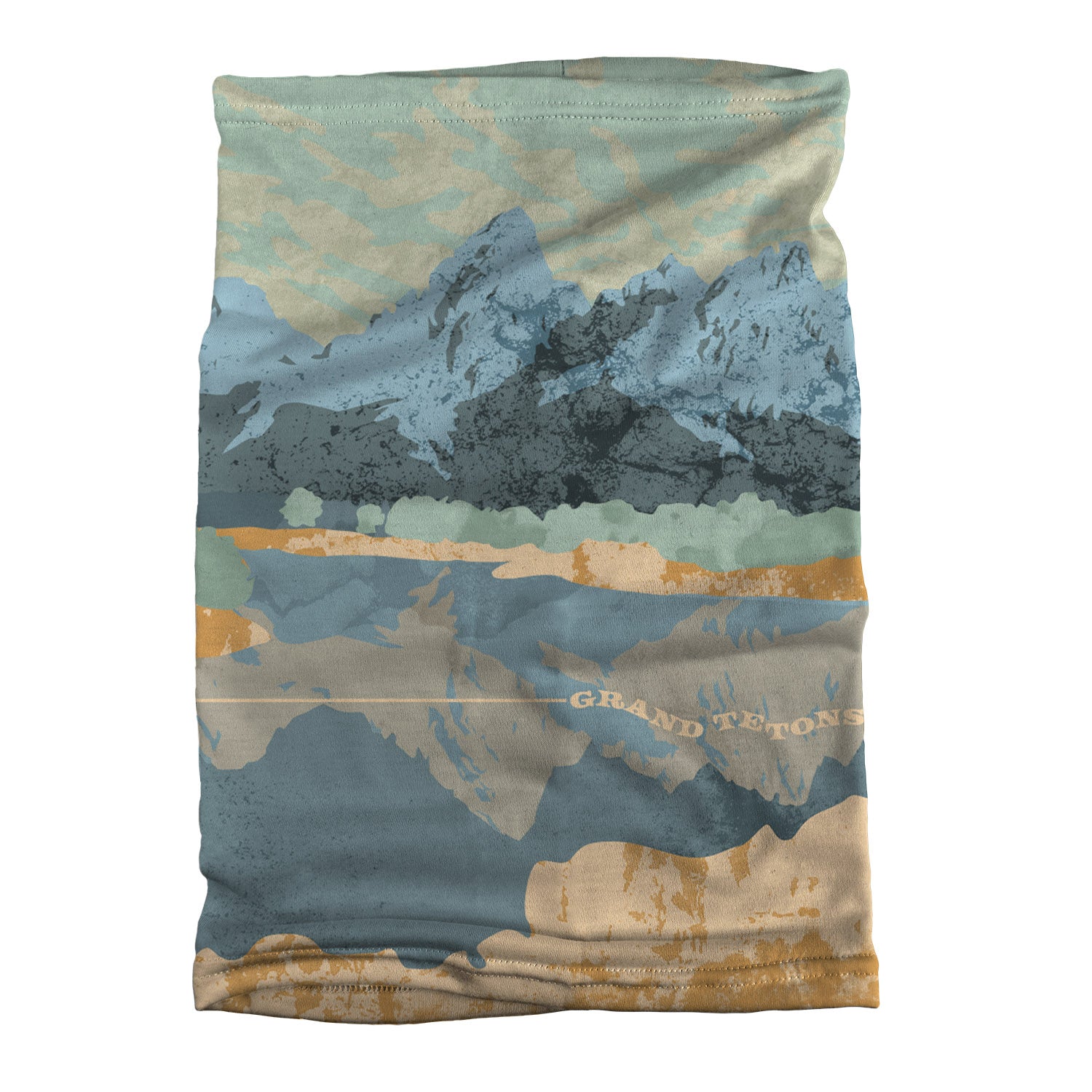 Grand Tetons National Park Abstract Neck Gaiter -  -  - Knotty Tie Co.
