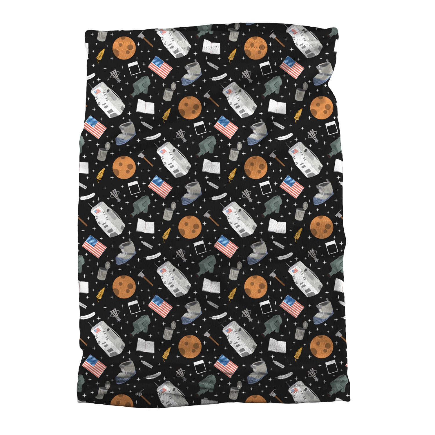 Moon Junk Neck Gaiter - Flat Table Lay - Knotty Tie Co.