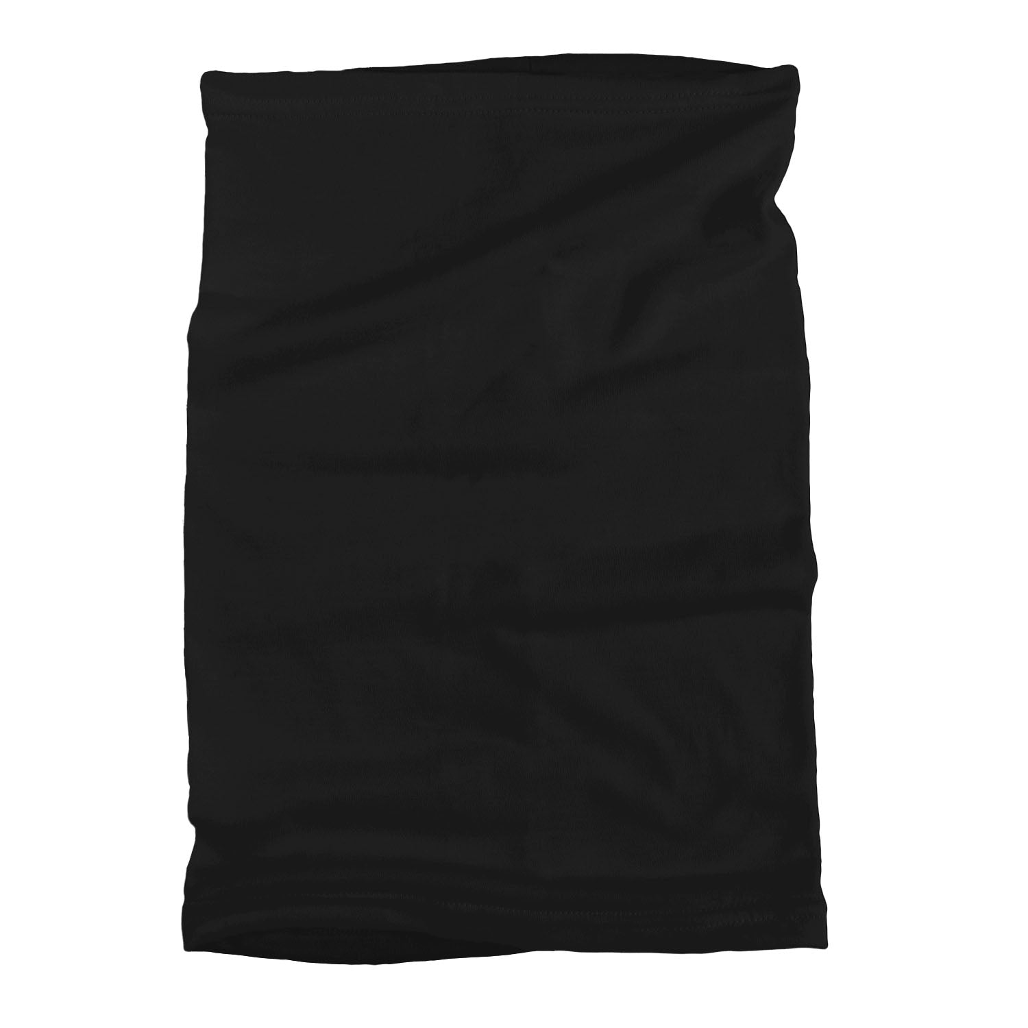 Solid Black Neck Gaiter - Flat Table Lay - Knotty Tie Co.