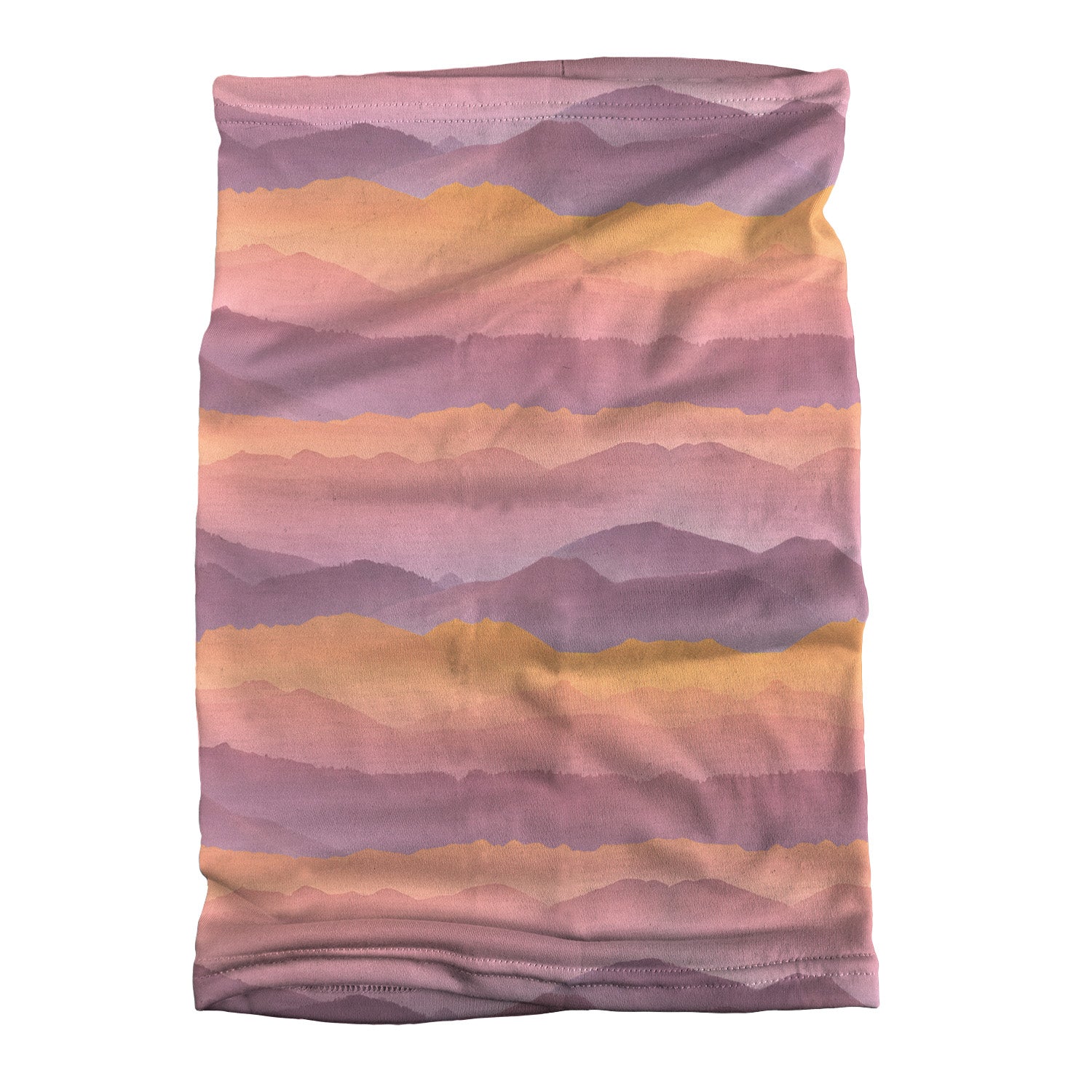 Mountain Sunset Neck Gaiter - Flat Table Lay - Knotty Tie Co.