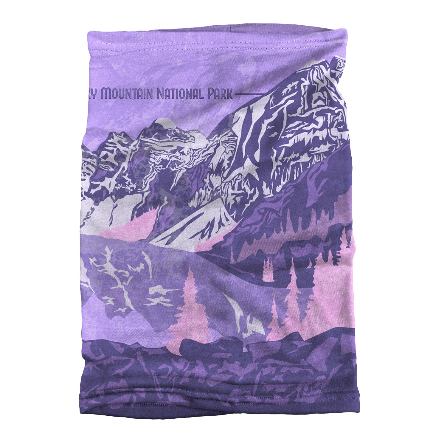 Rocky Mountain National Park Abstract Neck Gaiter -  -  - Knotty Tie Co.