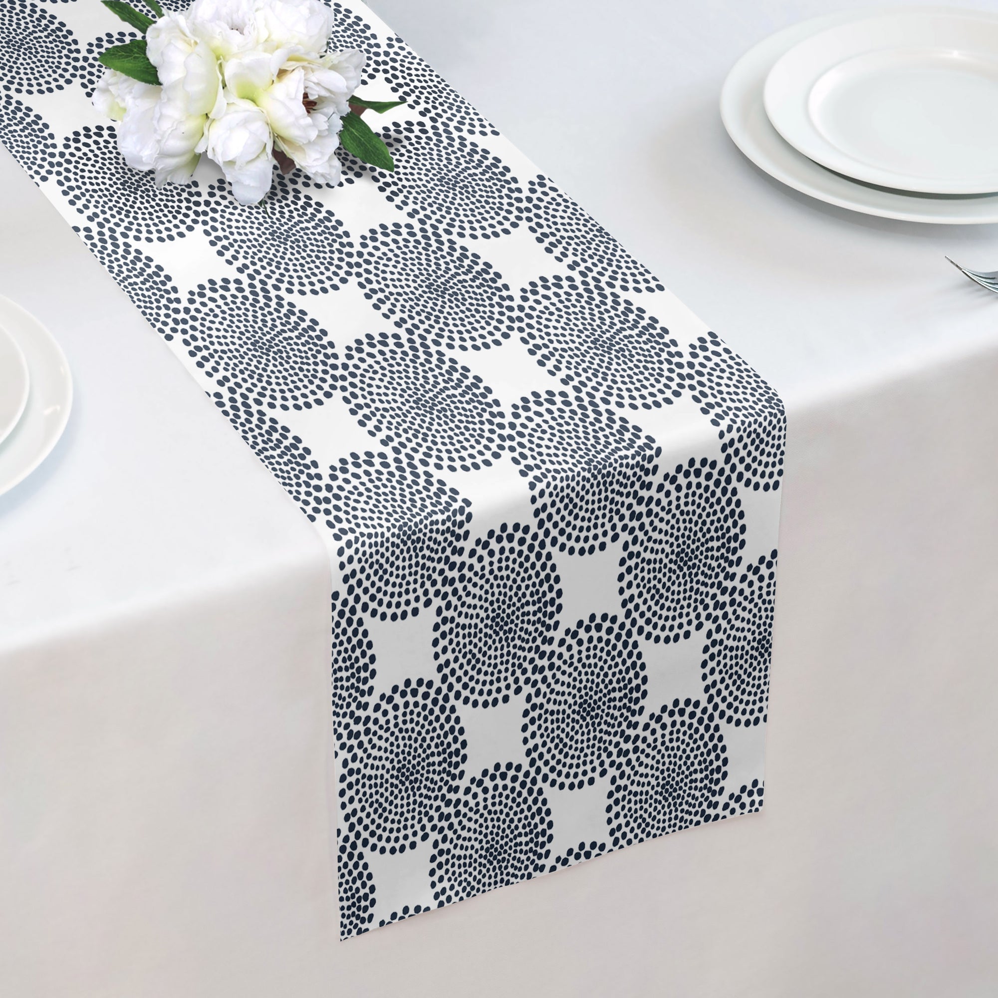 Batik Geometric Table Runner -  -  - Knotty Tie Co.