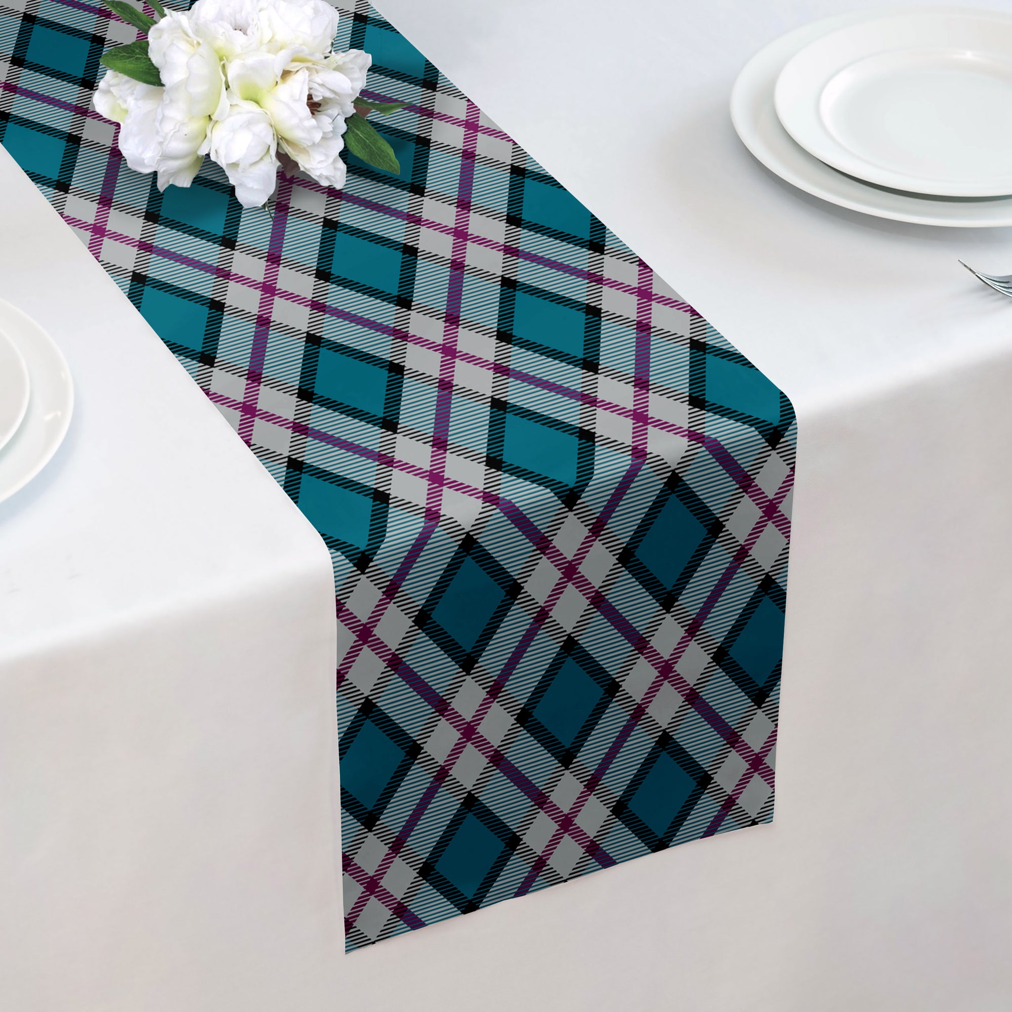 Harrison Plaid Table Runner -  -  - Knotty Tie Co.