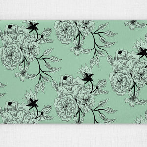 Porcelain Floral Table Runner -  -  - Knotty Tie Co.