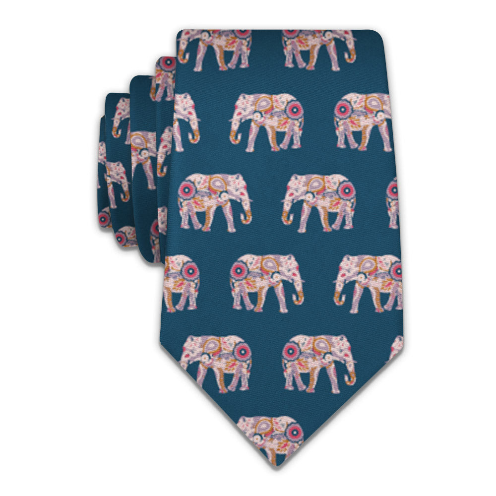 Floral Elephants Necktie -  -  - Knotty Tie Co.
