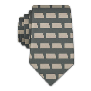North Dakota State Outline Necktie -  -  - Knotty Tie Co.