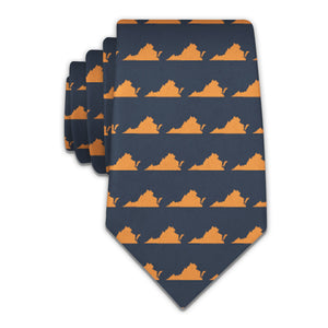 Virginia State Outline Necktie -  -  - Knotty Tie Co.