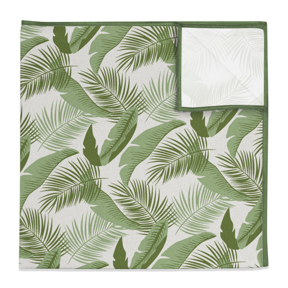 Tropical Leaves Pocket Square - 12" Square -  - Knotty Tie Co.