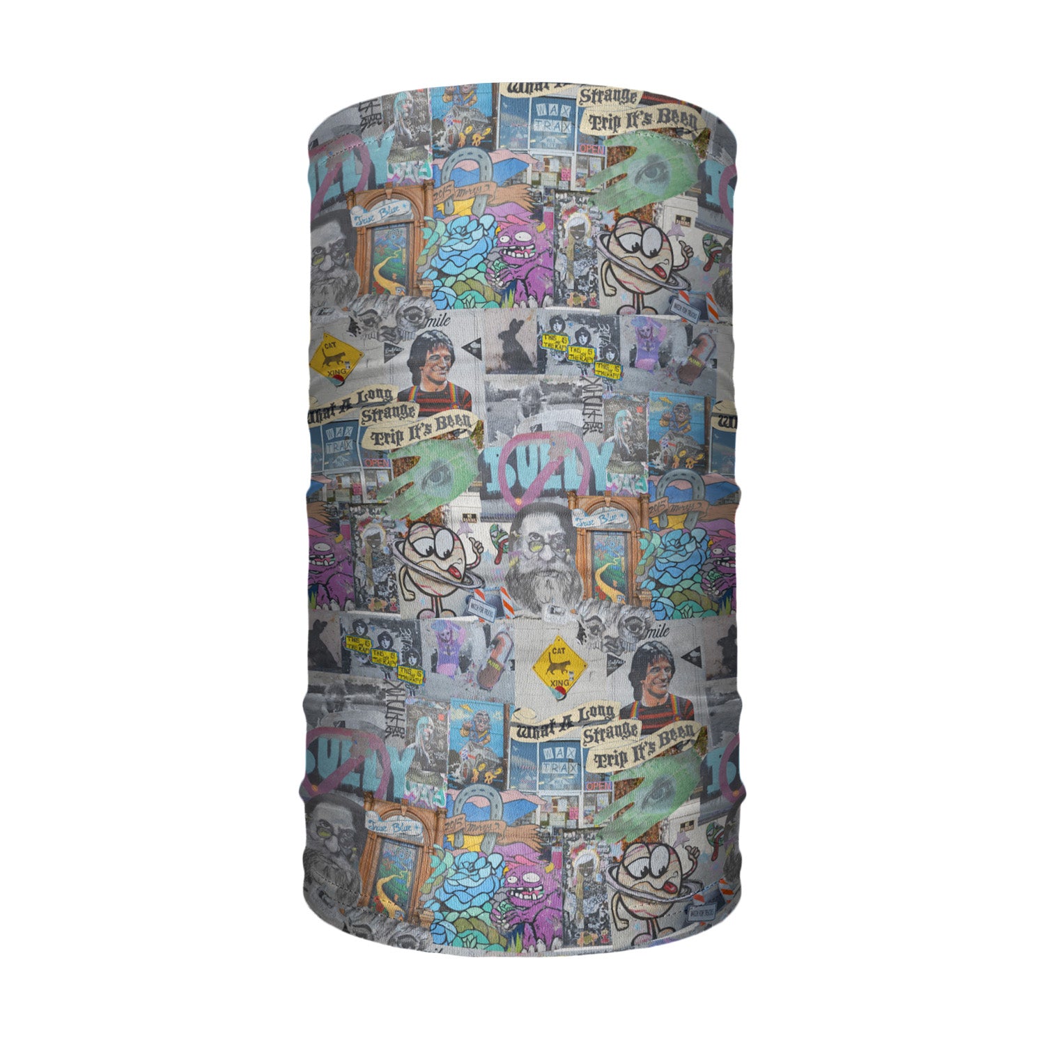 Cap Hill Street Art Neck Gaiter - Tube Render - Knotty Tie Co.