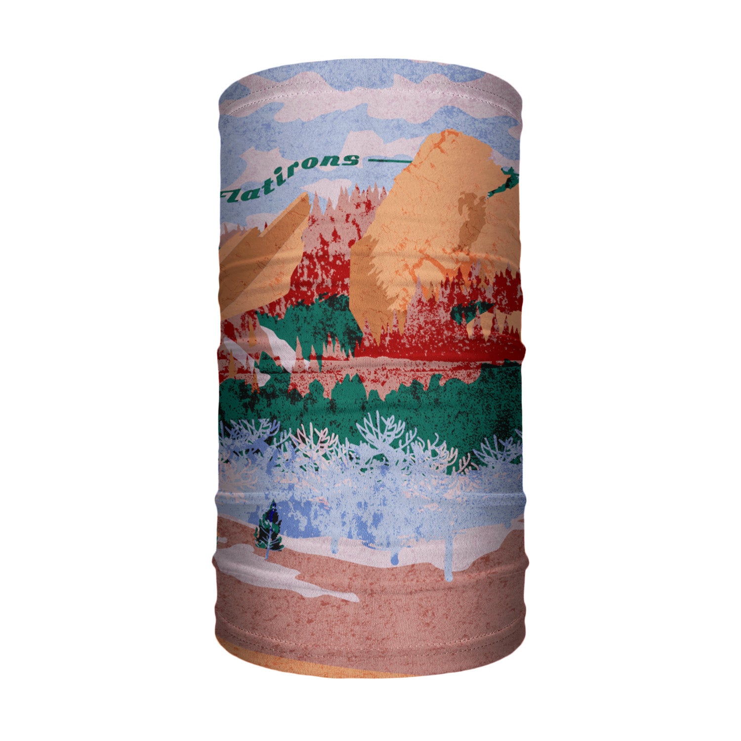 Flatirons Abstract Neck Gaiter - Tube Render - Knotty Tie Co.