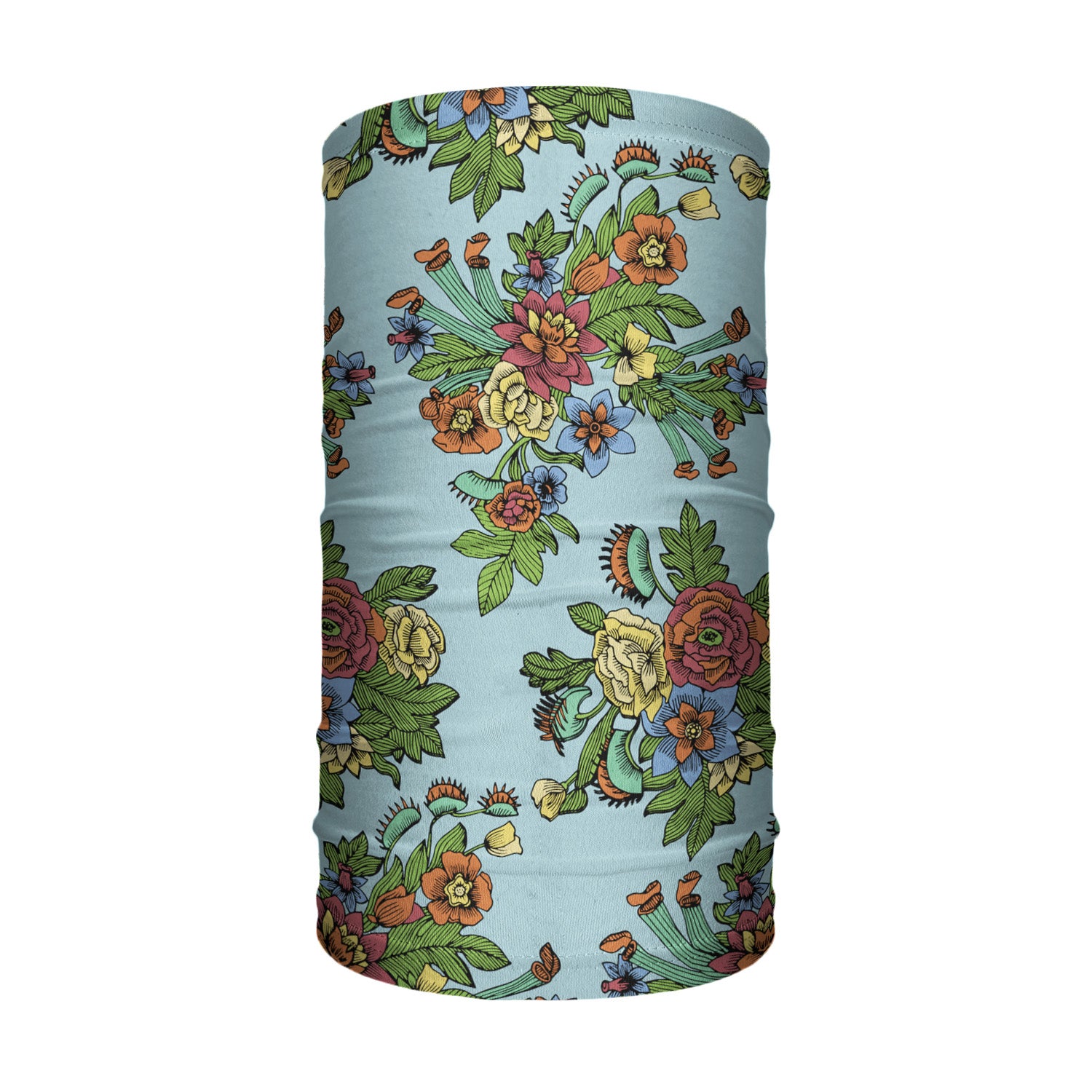 Tattoo Floral Neck Gaiter - Tube Render - Knotty Tie Co.