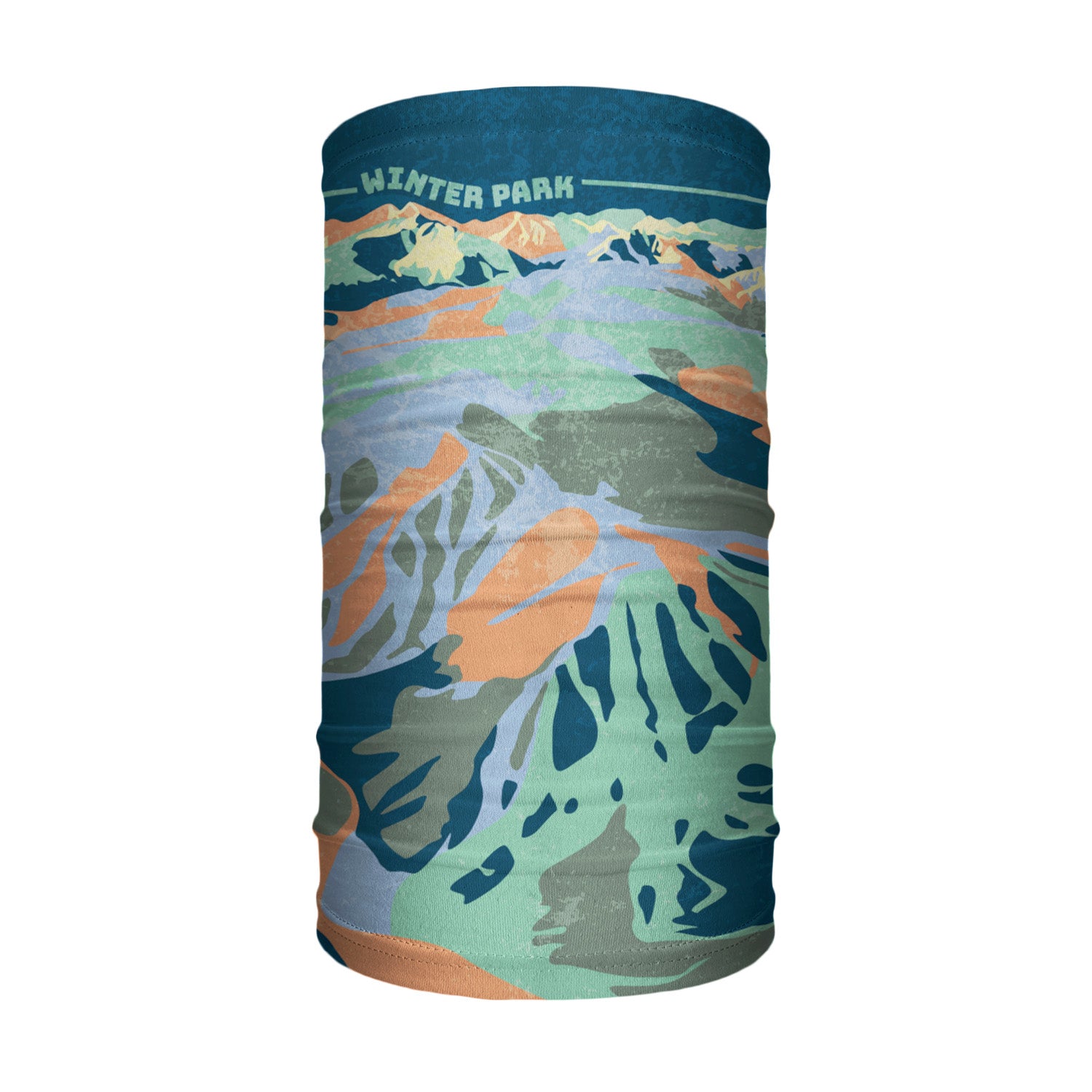 Winter Park Abstract Neck Gaiter - Tube Render - Knotty Tie Co.