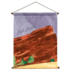 Red Rocks Abstract Portrait Wall Hanging - Walnut -  - Knotty Tie Co.
