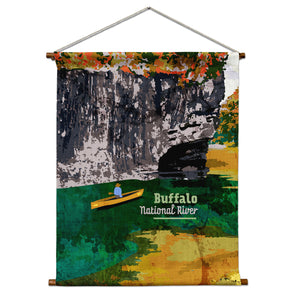 Buffalo National River Abstract Portrait Wall Hanging - Walnut -  - Knotty Tie Co.
