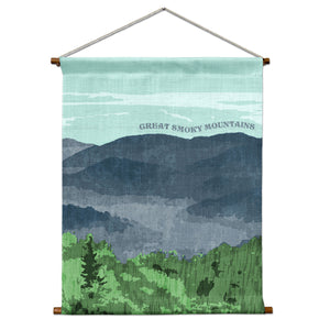 Great Smoky Mountains National Park Abstract Portrait Wall Hanging - Walnut -  - Knotty Tie Co.