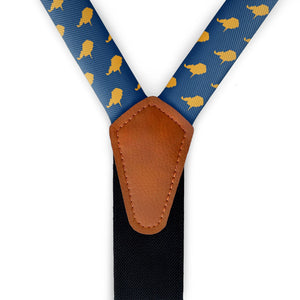 West Virginia State Outline Suspenders -  -  - Knotty Tie Co.