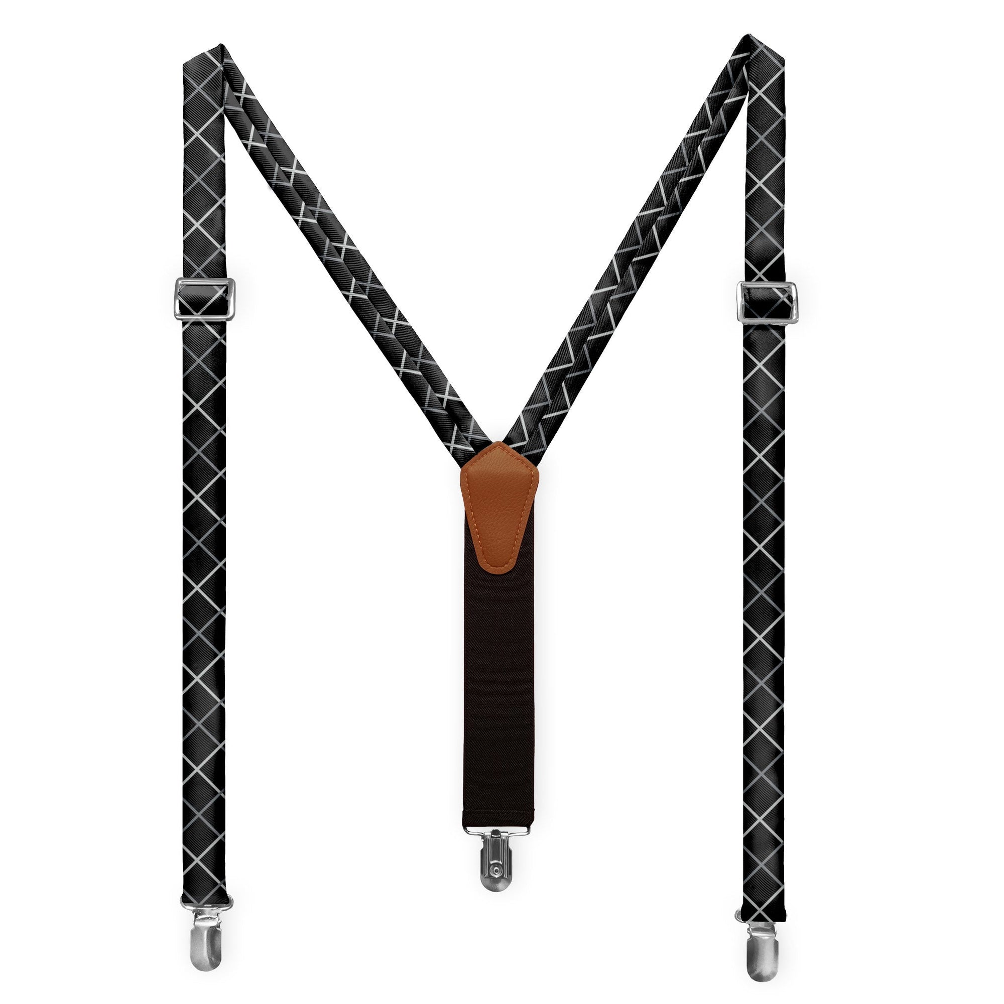 Windowpane Plaid Suspenders -  -  - Knotty Tie Co.