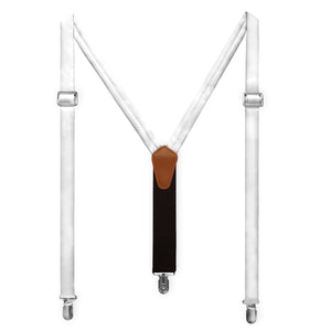 Solid KT White Suspenders - Adult Short 36-40" -  - Knotty Tie Co.