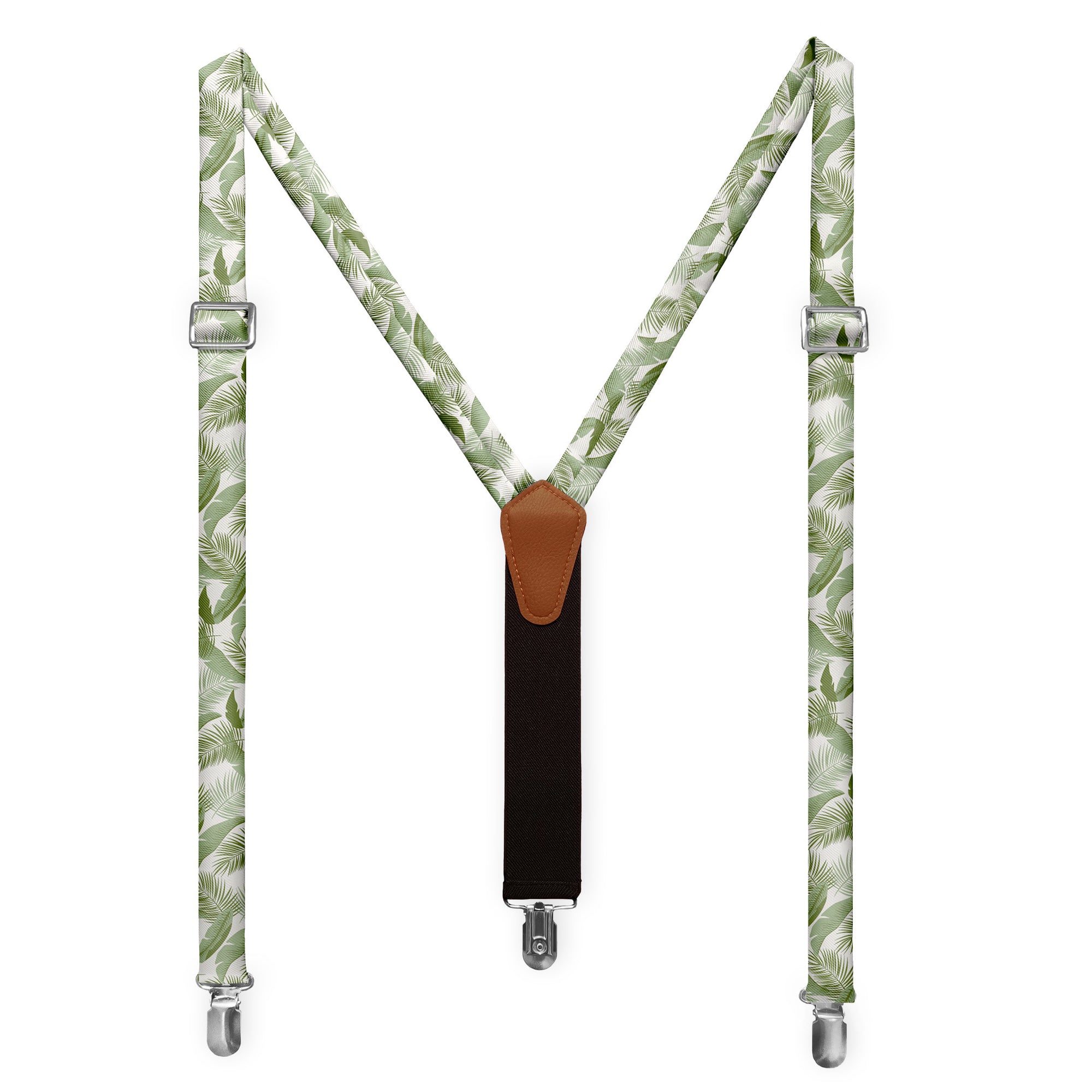 Tropical Leaves Suspenders - Adult Short 36-40" -  - Knotty Tie Co.