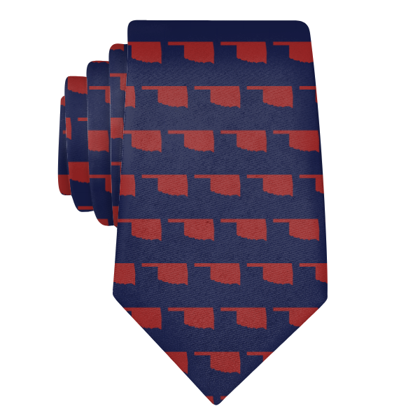 Oklahoma State Outline (Customized) Necktie -  -  - Knotty Tie Co.
