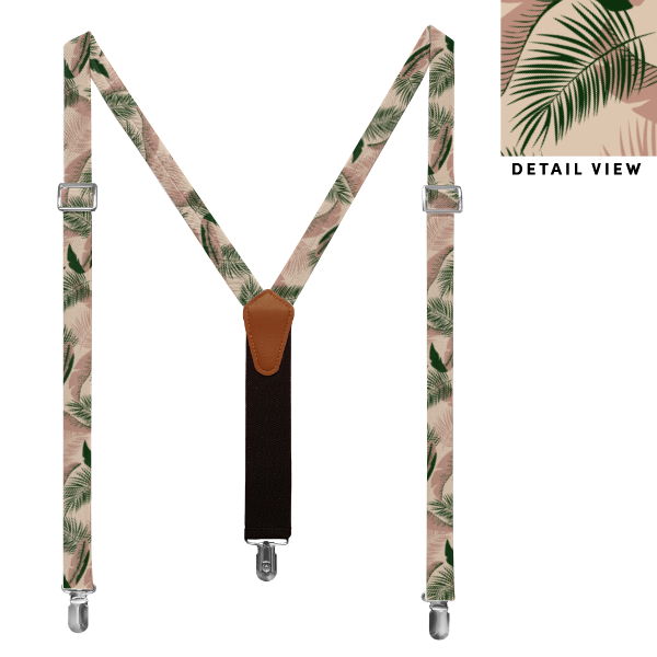 Tropical Leaves (Customized) Suspenders -  -  - Knotty Tie Co.