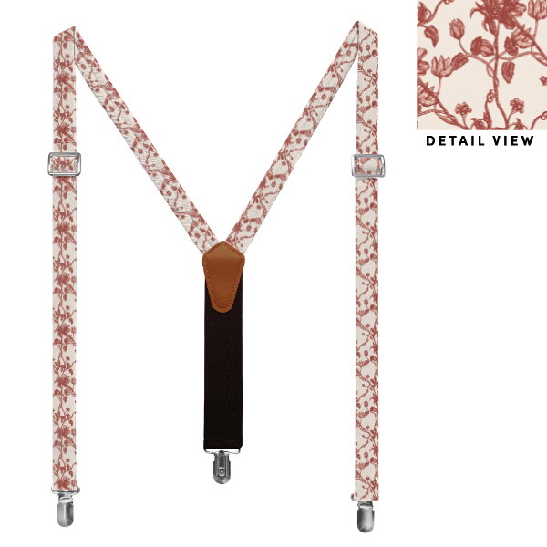 Floral Toile (Customized) Suspenders -  -  - Knotty Tie Co.