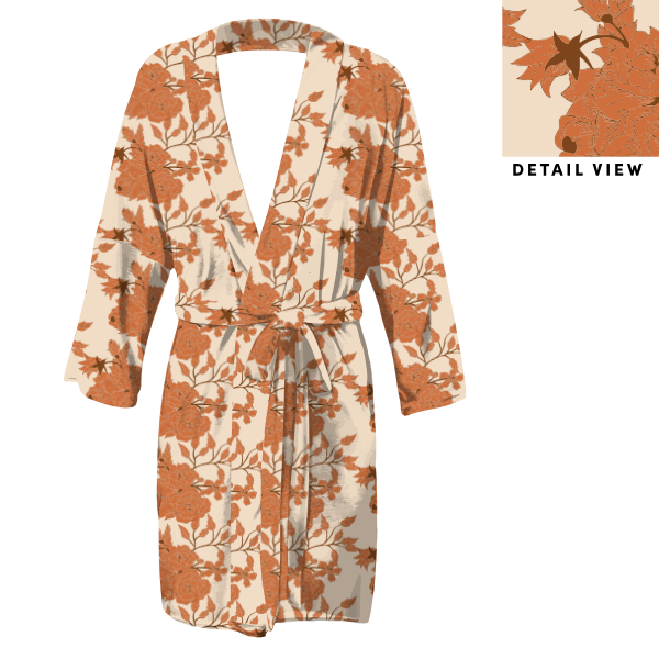 Porcelain Floral (Customized) Robe -  -  - Knotty Tie Co.