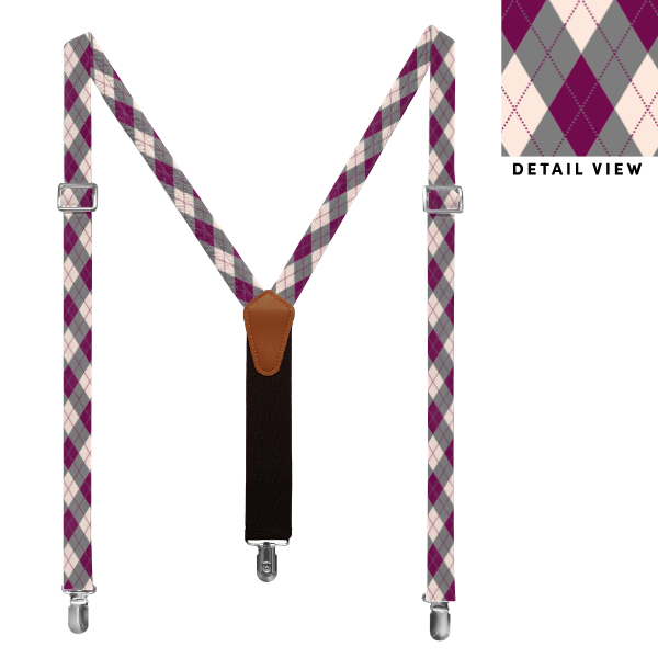 Argyle Plaid (Customized) Suspenders -  -  - Knotty Tie Co.