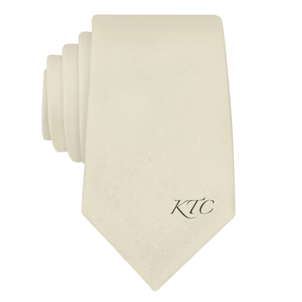 Script Initials On Tip Monogram (Customized) Necktie -  -  - Knotty Tie Co.