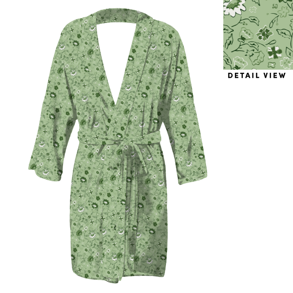 Cecile Floral (Customized) Robe -  -  - Knotty Tie Co.