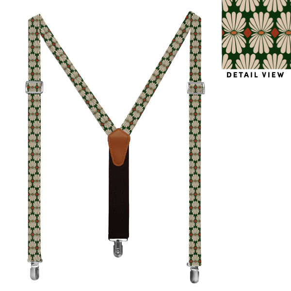Nouveau Floral (Customized) Suspenders -  -  - Knotty Tie Co.