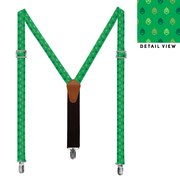 Beer Hops (Customized) Suspenders -  -  - Knotty Tie Co.