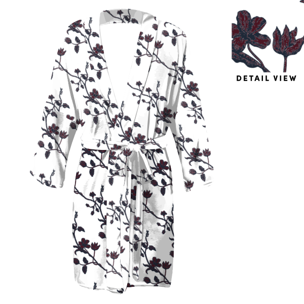 Floral Toile (Customized) Robe -  -  - Knotty Tie Co.
