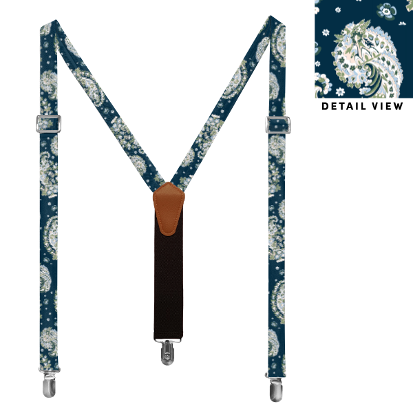 Floral Paisley (Customized) Suspenders -  -  - Knotty Tie Co.