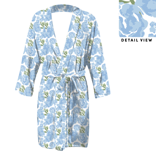 Watercolor Floral (Customized) Robe -  -  - Knotty Tie Co.