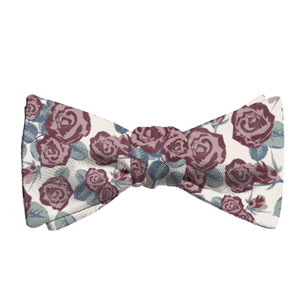 Rose Bud Floral (Customized) Bow Tie -  -  - Knotty Tie Co.