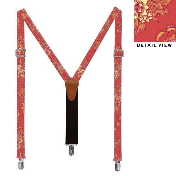 Tattoo Floral (Customized) Suspenders -  -  - Knotty Tie Co.
