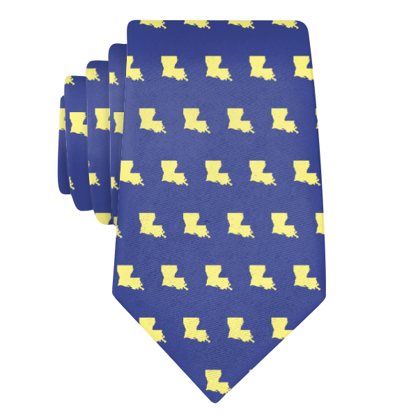 Louisiana State Outline (Customized) Necktie -  -  - Knotty Tie Co.