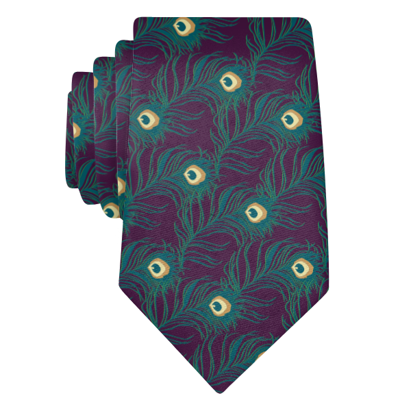 Peacock Feathers (Customized) Necktie -  -  - Knotty Tie Co.