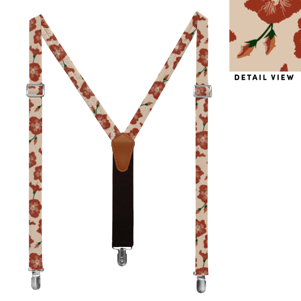 Happy Hibiscus (Customized) Suspenders -  -  - Knotty Tie Co.