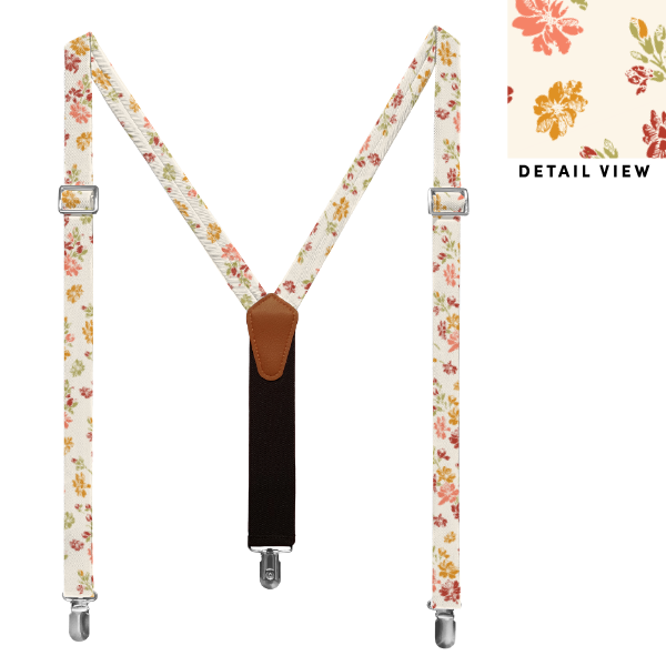 Stamped Floral (Customized) Suspenders -  -  - Knotty Tie Co.