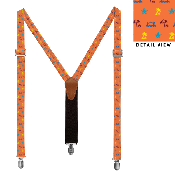 Beach With Friends (Customized) Suspenders -  -  - Knotty Tie Co.