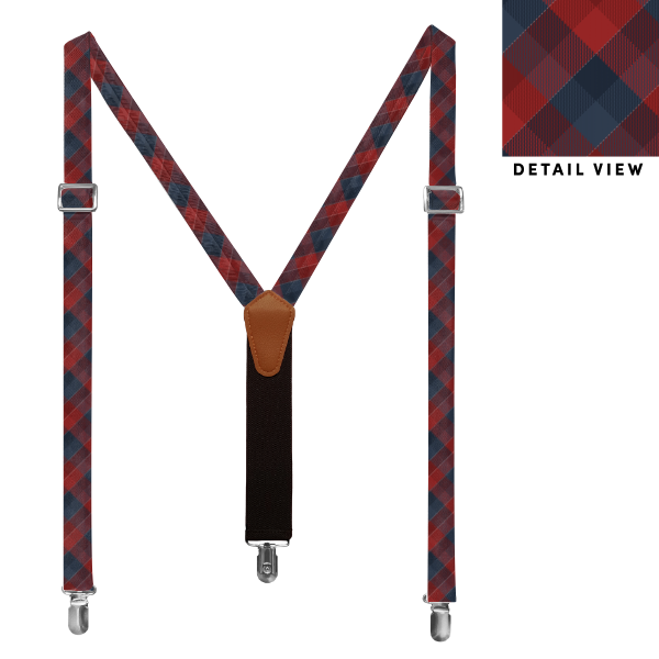 Squared Away Plaid (Customized) Suspenders -  -  - Knotty Tie Co.