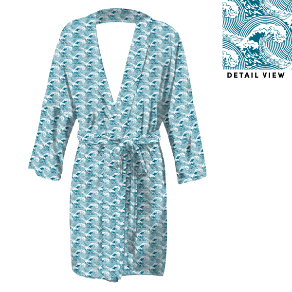 Waves (Customized) Robe -  -  - Knotty Tie Co.